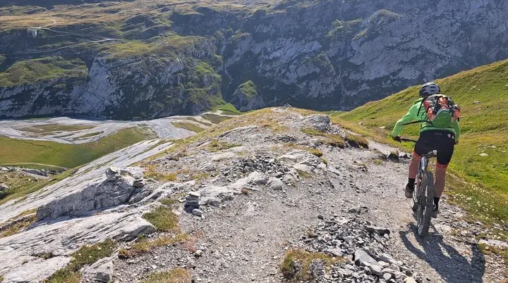 Downhill zum Flimer Skigebiet | © DAV Sektion Altdorf - Jan Kürschner