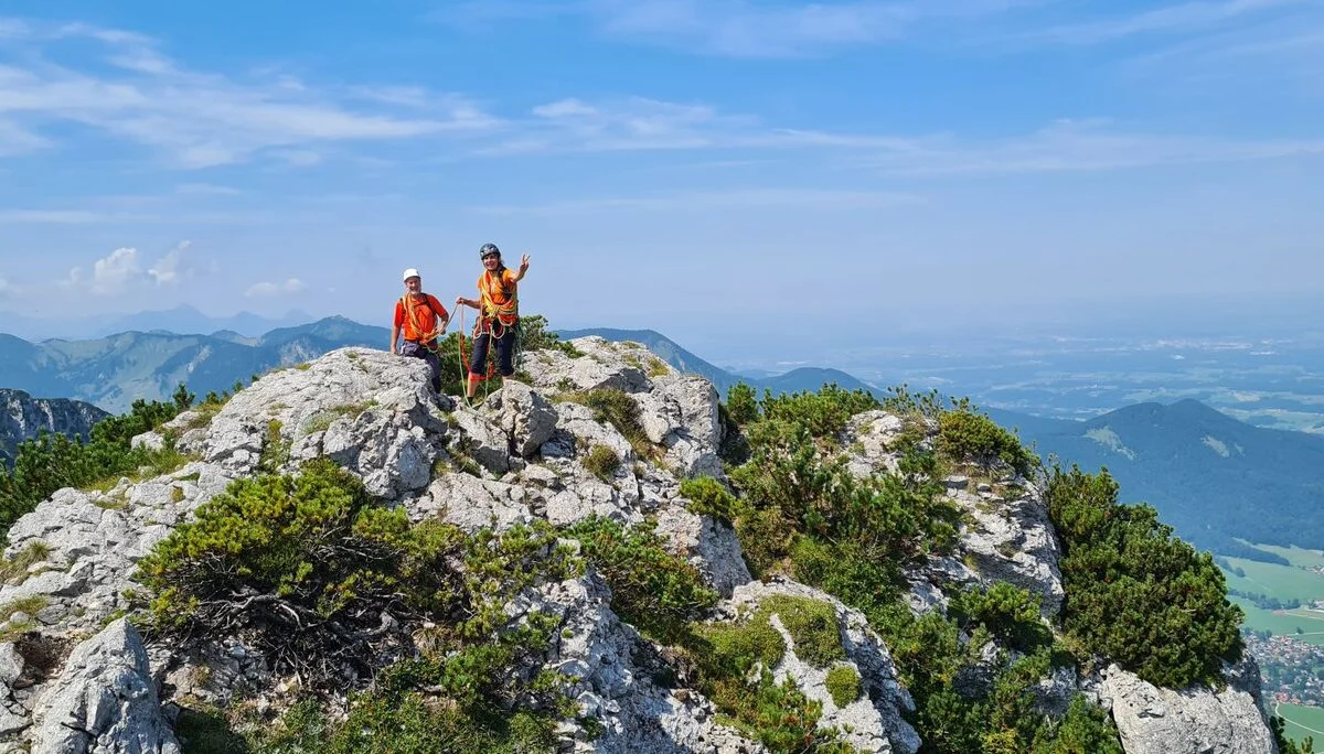 Michaela und Mike auf dem Westgipfel | © DAV Sektion Altdorf - Herbert Herrmann