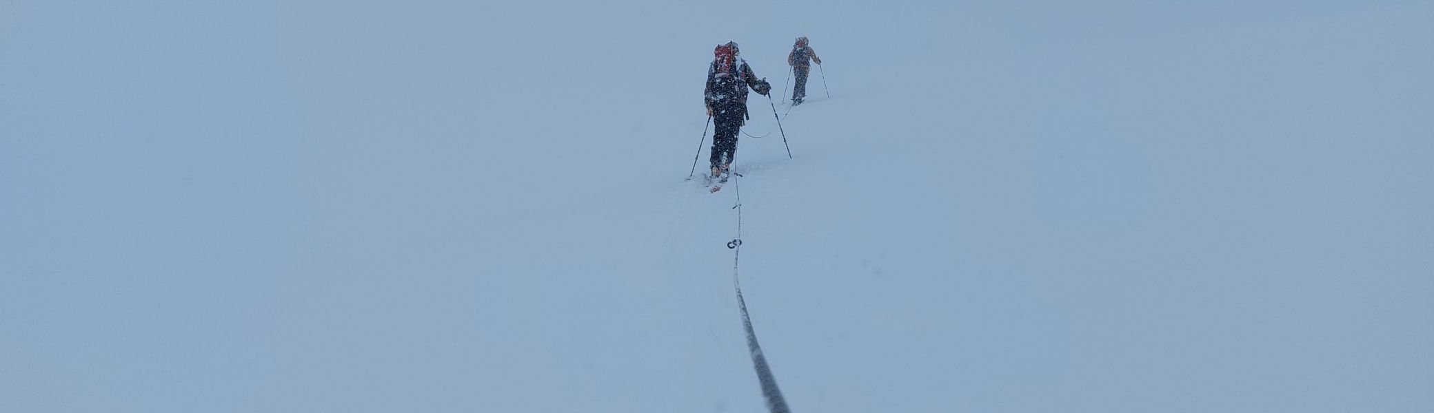 schlechte Sicht am großen Aletsch-Gletscher | © Leiter-Anstieg zur Konkordiahütte