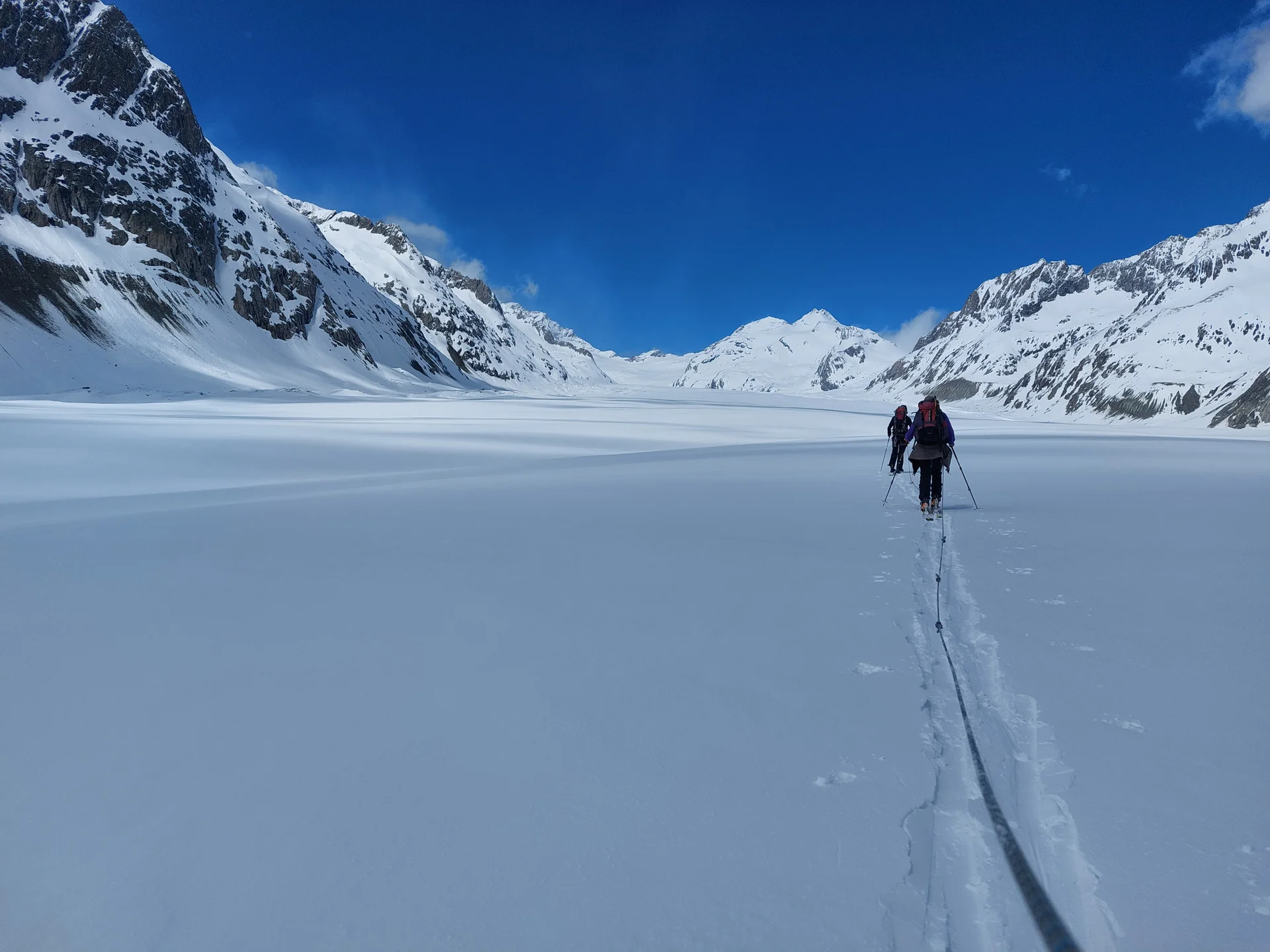 am großen Aletsch-Gletscher | © DAV Sektion Altdorf - Jan Kürschner