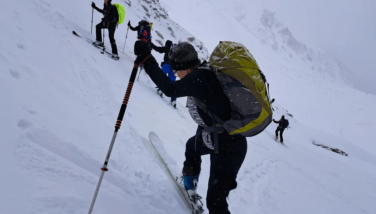 perfekte Spitzkehre in der "Zwing" | © DAV Sektion Altdorf - Jan Kürschner