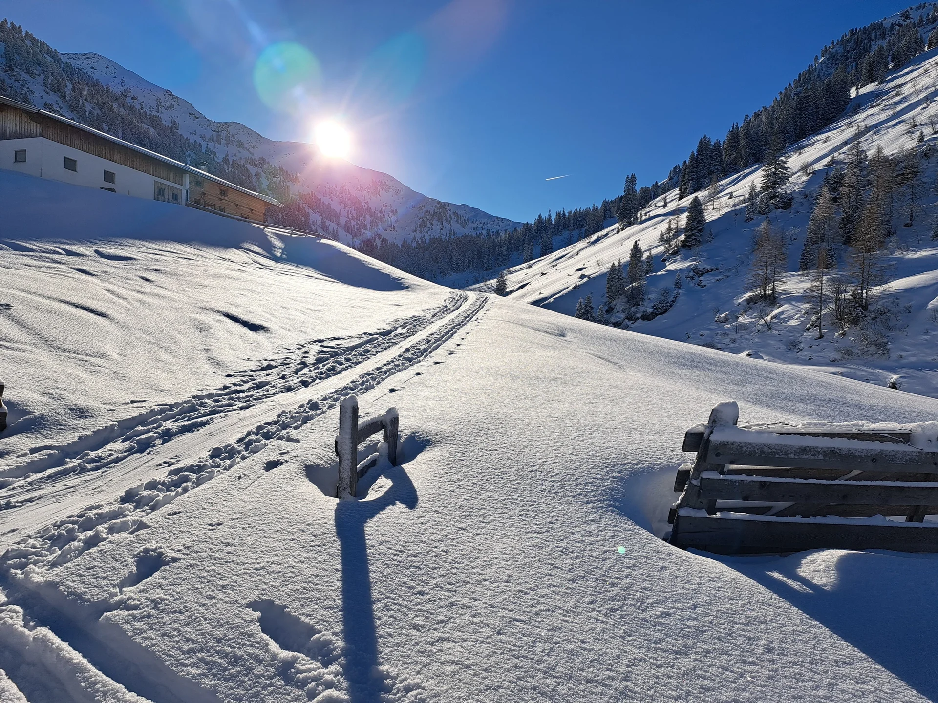 Sonne vor der Falgartenalm | © DAV Sektion Altdorf - Jan Kürschner