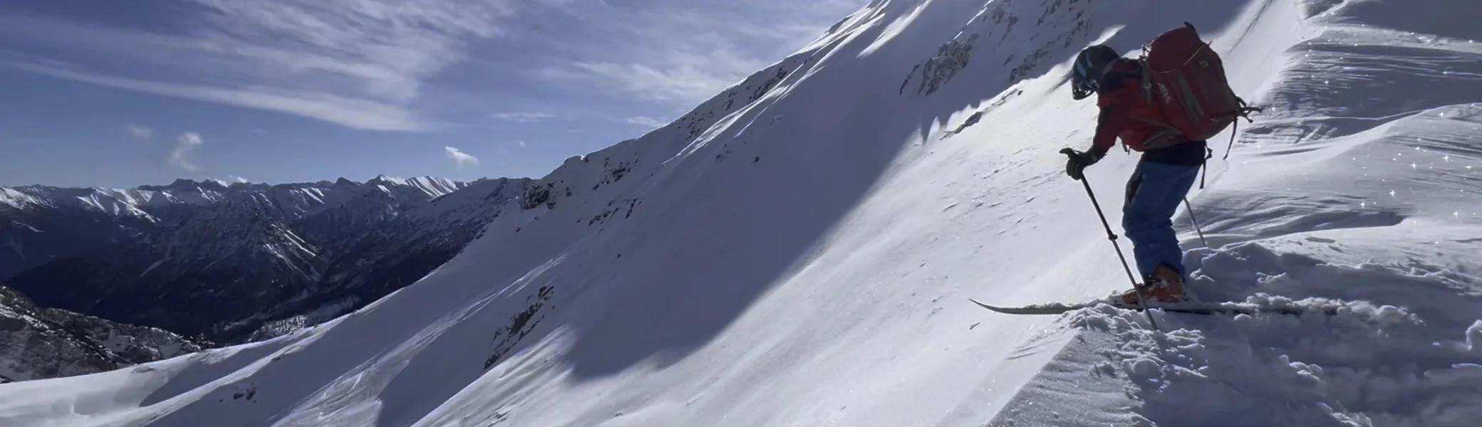 Abfahrtsstart am Lahnerkopf | © DAV Sektion Altdorf - Jan Kürschner