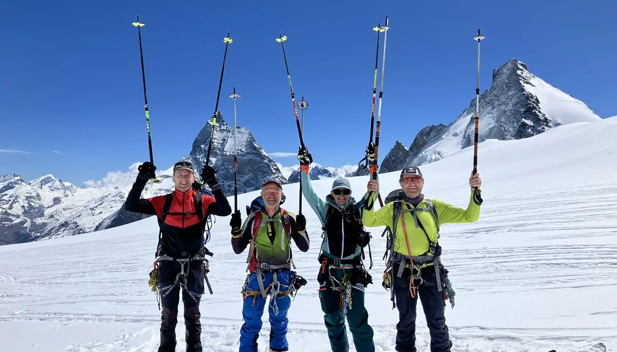 am Col du Valpelline - vor dem Matterhorn und Dent Herens | © DAV Sektion Altdorf - Wolfgang Müller