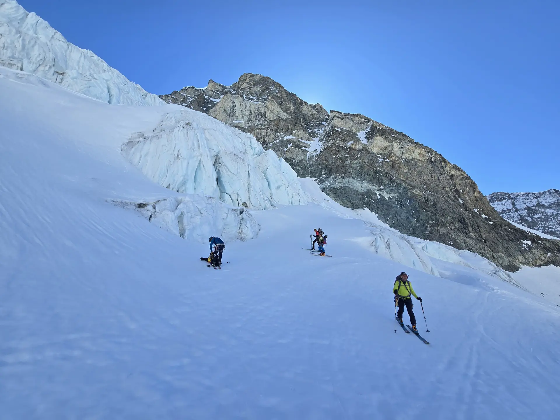 Seracs am Glacier de la Serpentine | © DAV Sektion Altdorf - Wolfgang Müller