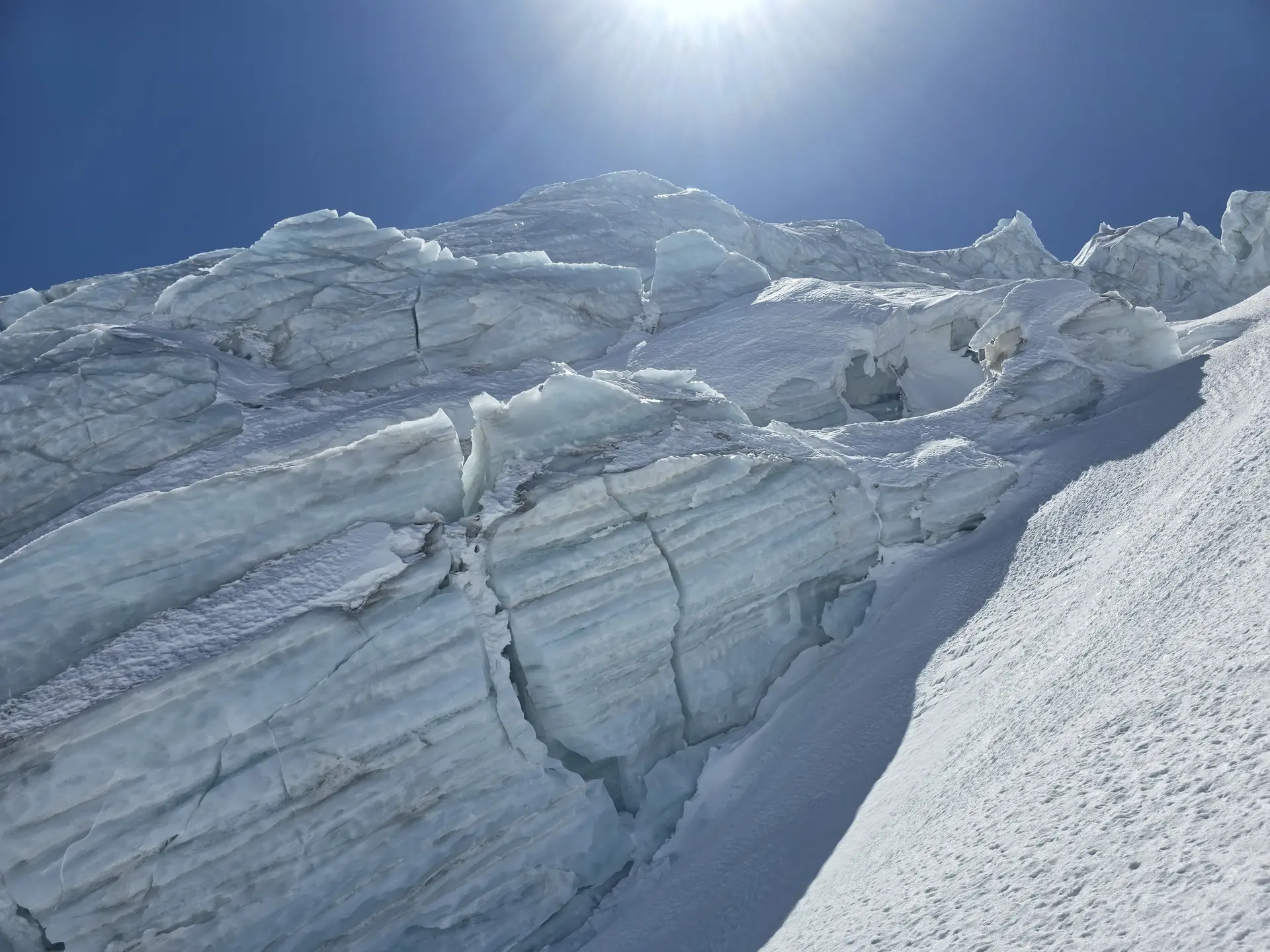 Seracs am Stockjigletscher | © DAV Sektion Altdorf - Wolfgang Müller