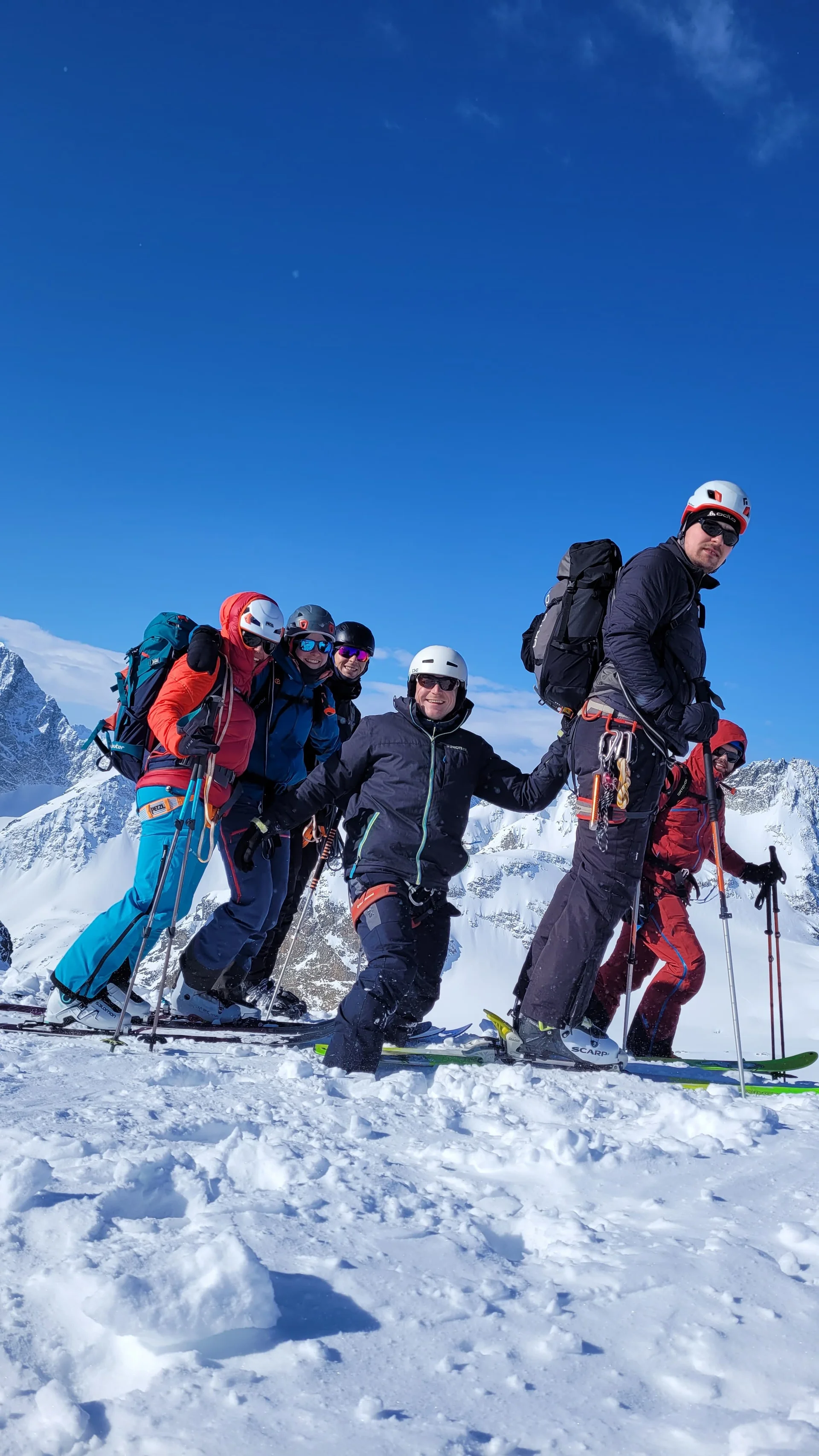 Gruppenbild in der Cunfin-Scharte | © DAV Sektion Altdorf - Matthis Krondorf