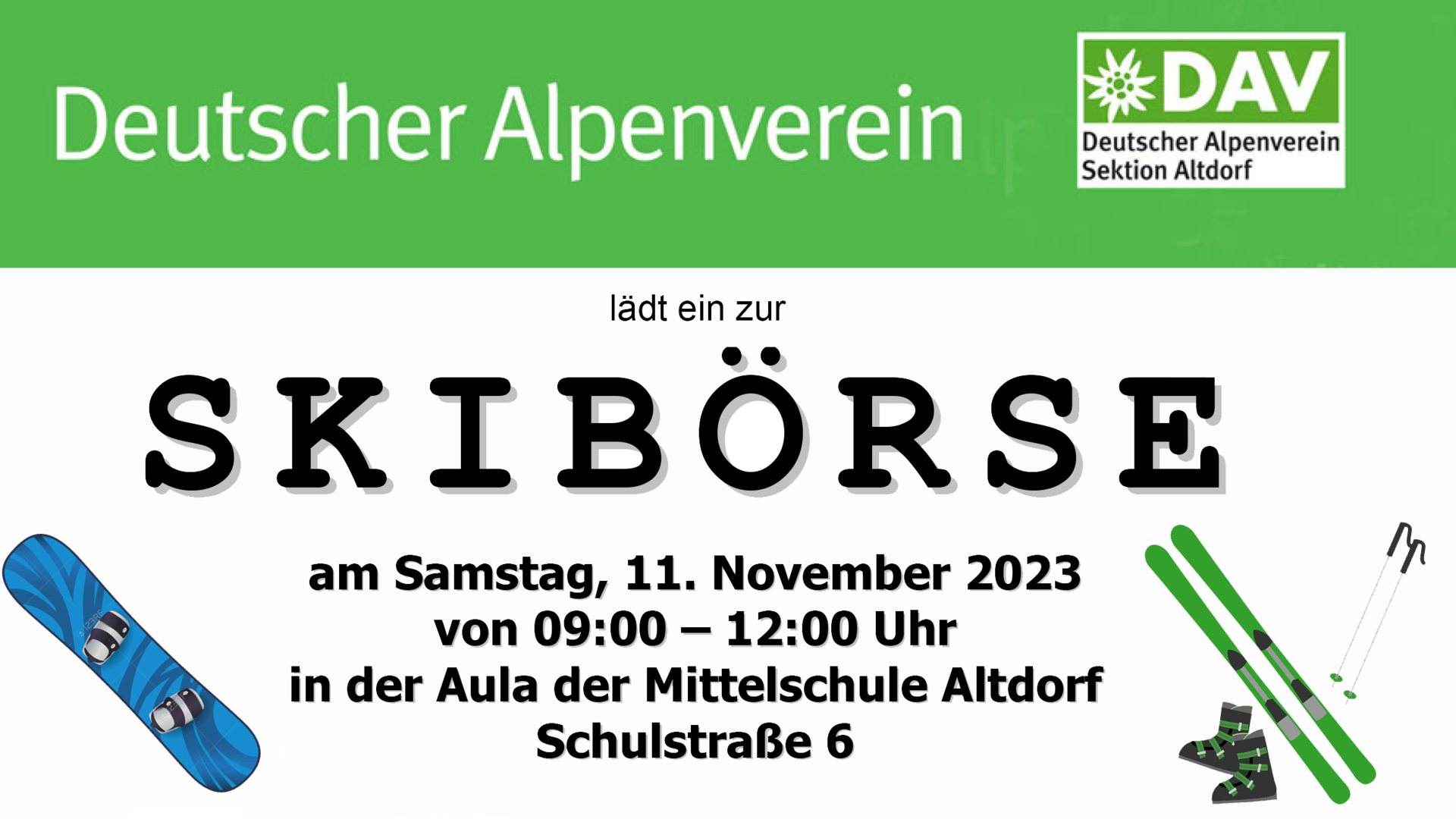 Skiboerse | © DAV Sektion Altdorf Skiboerse | © DAV Sektion Altdorf