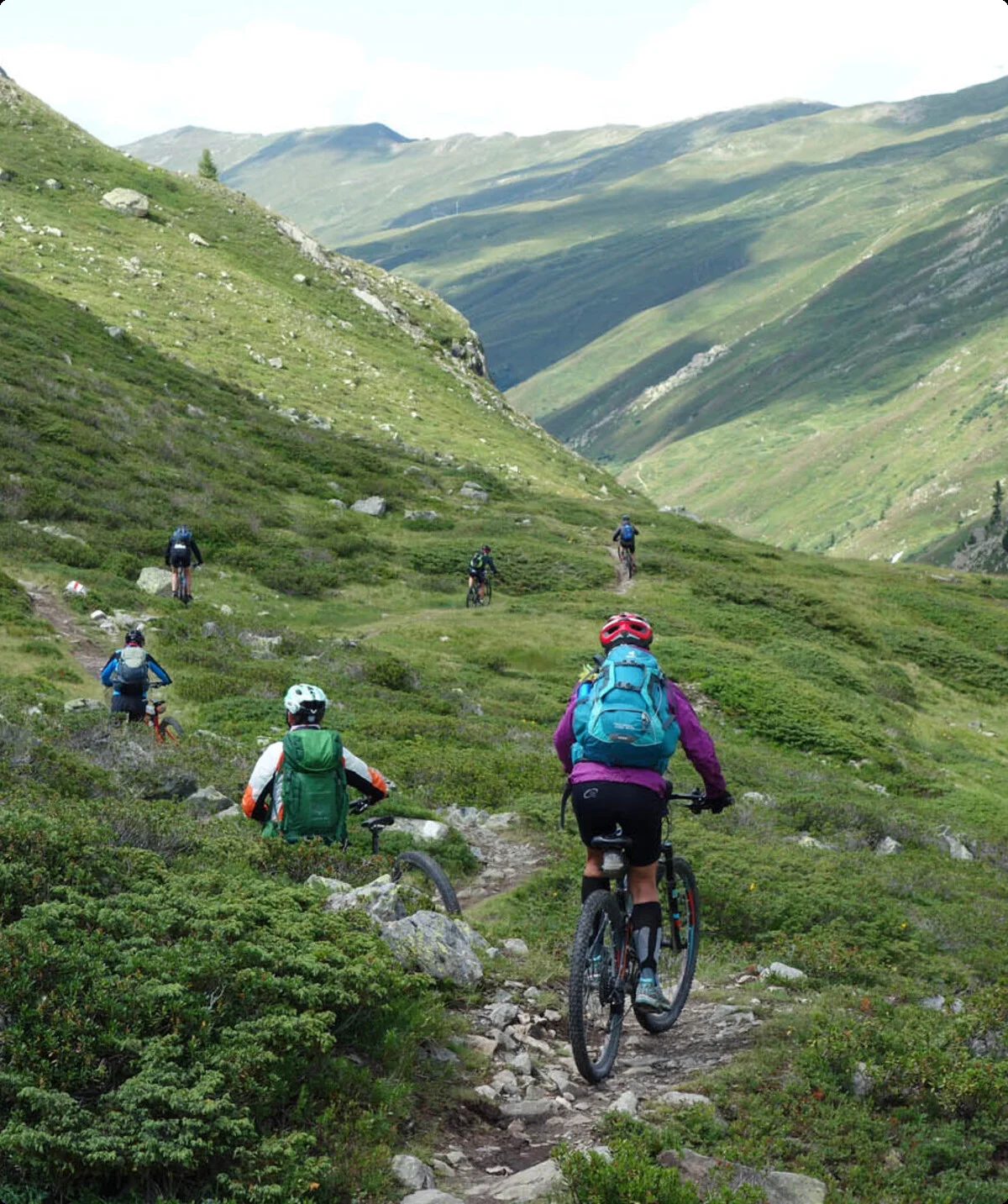 Abfahrt Flüelapass | © DAV Sektion Altdorf - Bergradgruppe - Heidi Mauer