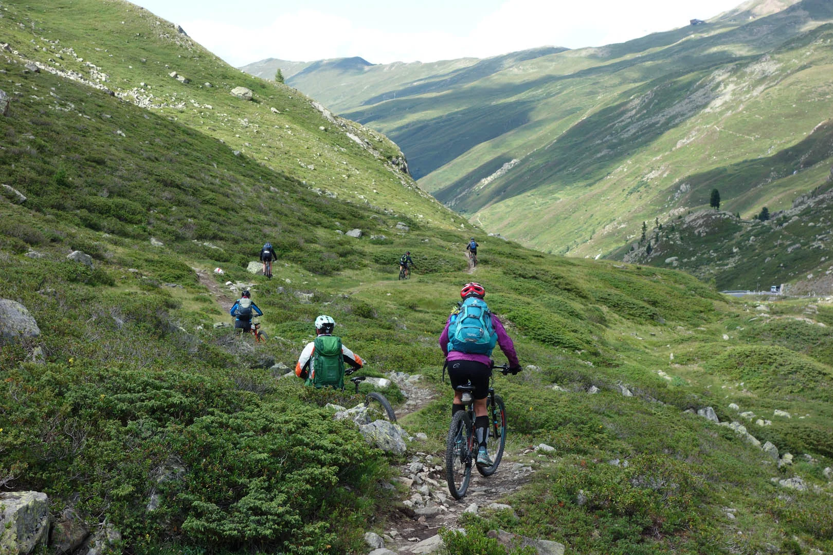 Abfahrt Flüelapass | © DAV Sektion Altdorf - Bergradgruppe - Heidi Mauer