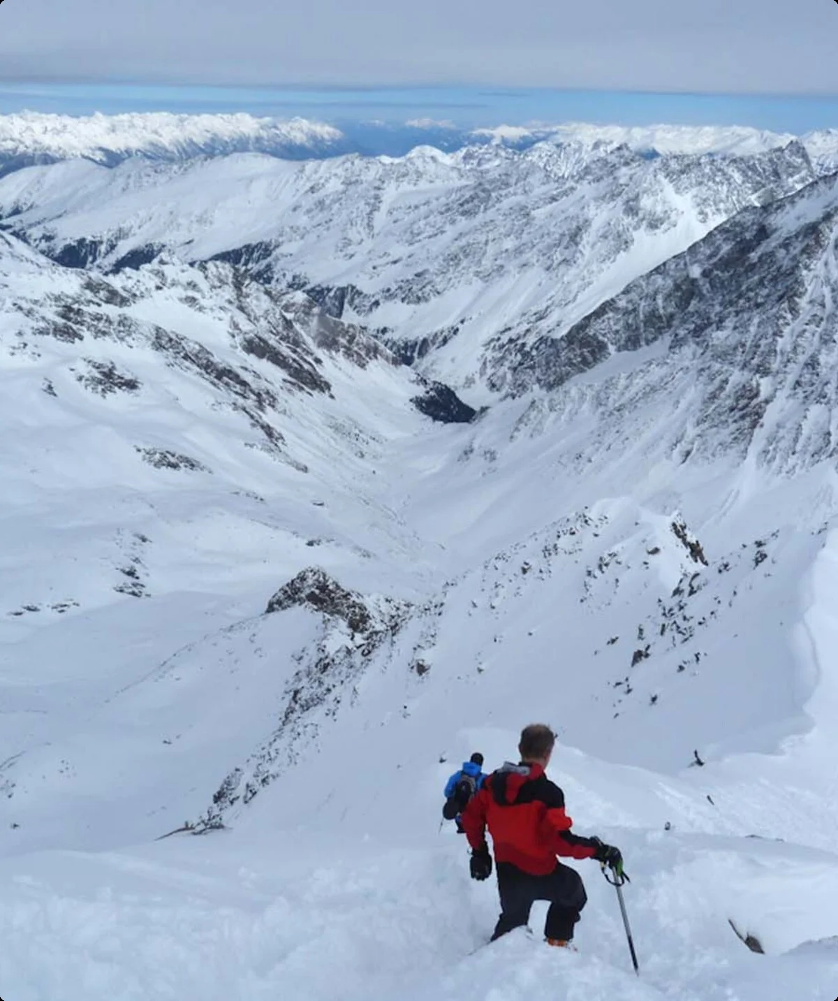 Abstieg vom Hohen Seeblaskogel- Hinten Karwendel- Tuxer Alpen- Lüsener Fernerkogel | © DAV Sektion Altdorf - Bergsteigergruppe - Wolfgang Wening
