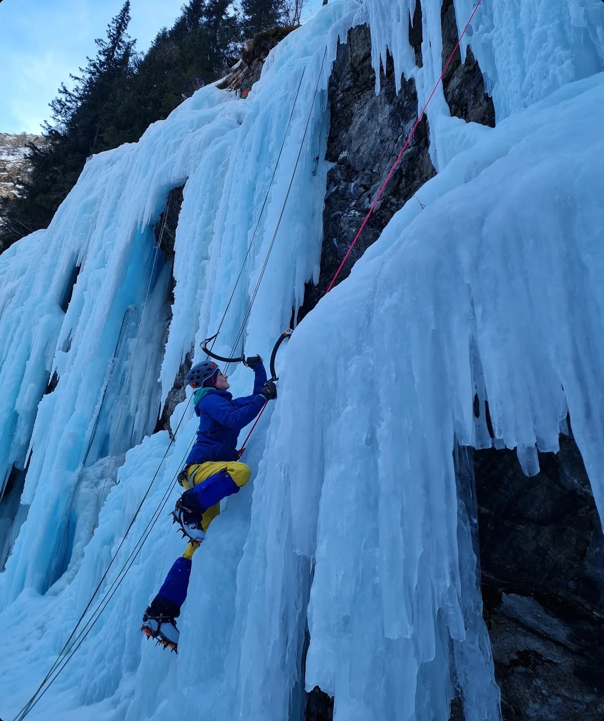 Eisklettern im Eispark | © DAV Sektion Altdorf- Bastian Linkens