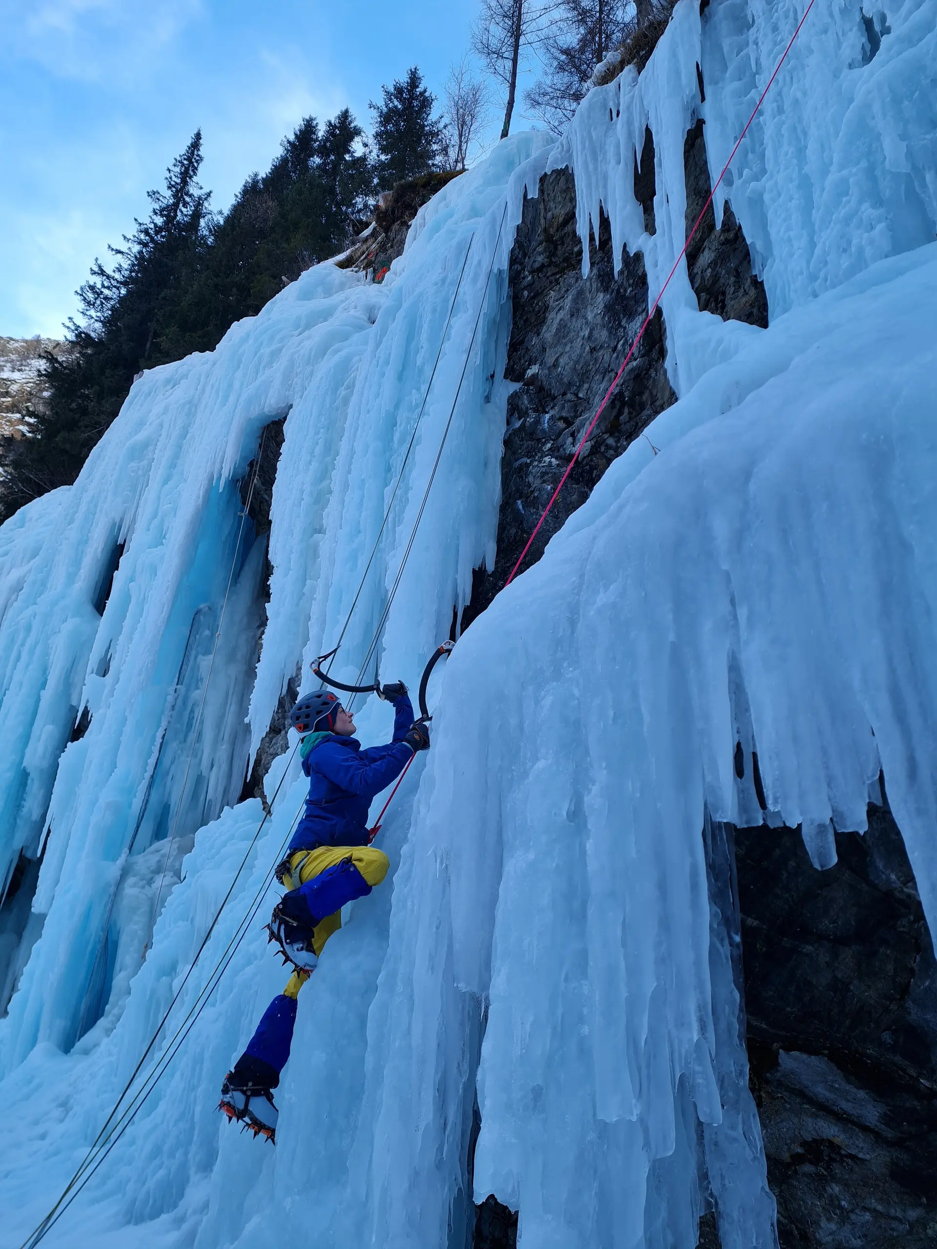 Eisklettern im Eispark | © DAV Sektion Altdorf- Bastian Linkens
