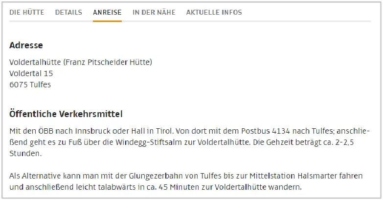 Voldertalhuette | © alpenvereinaktiv.com