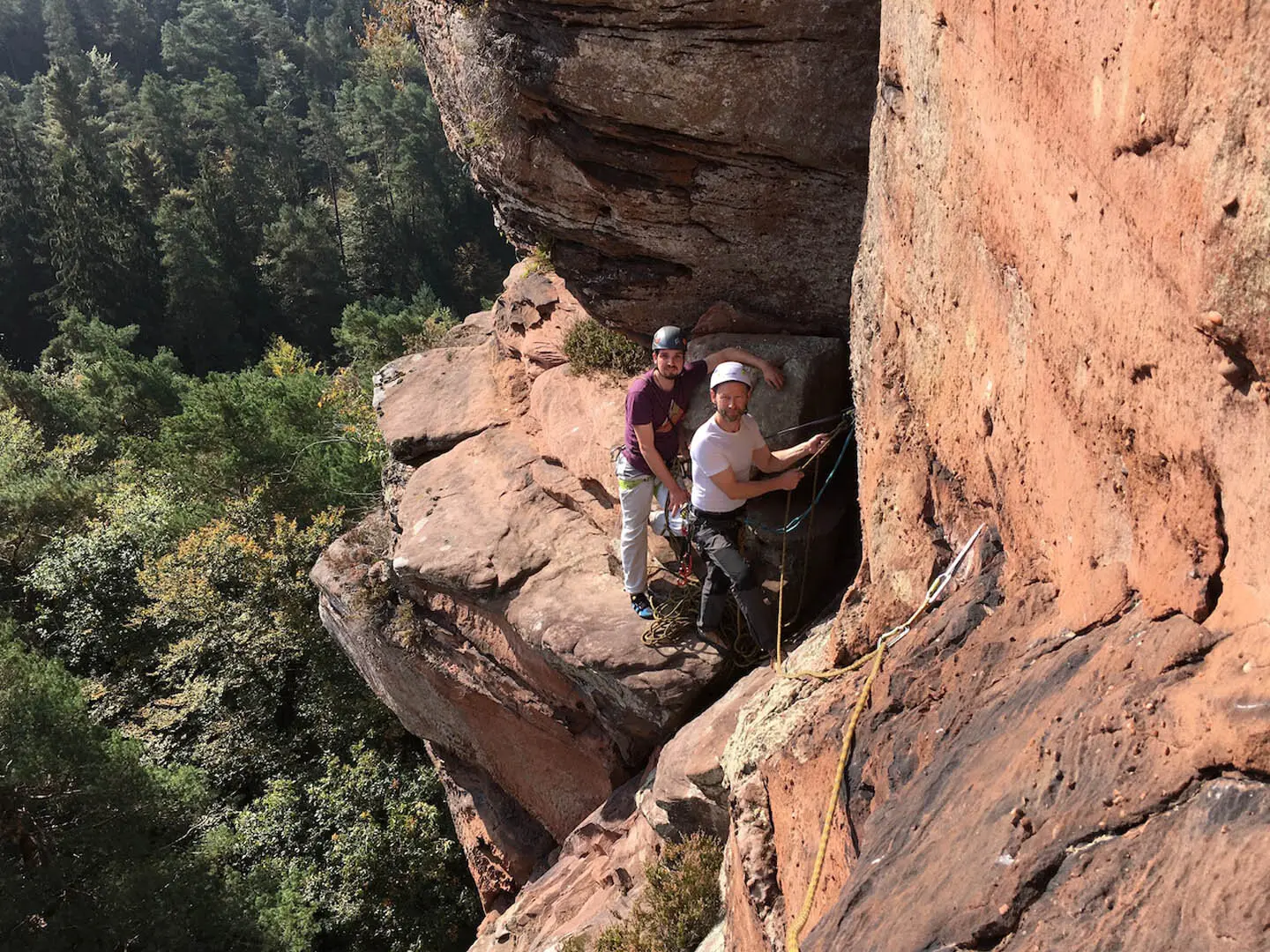 Kumbtverschneidung - Stand | © DAV Sektion Altdorf - Sportklettern - Reinhard Born/Klaus Kiderlin